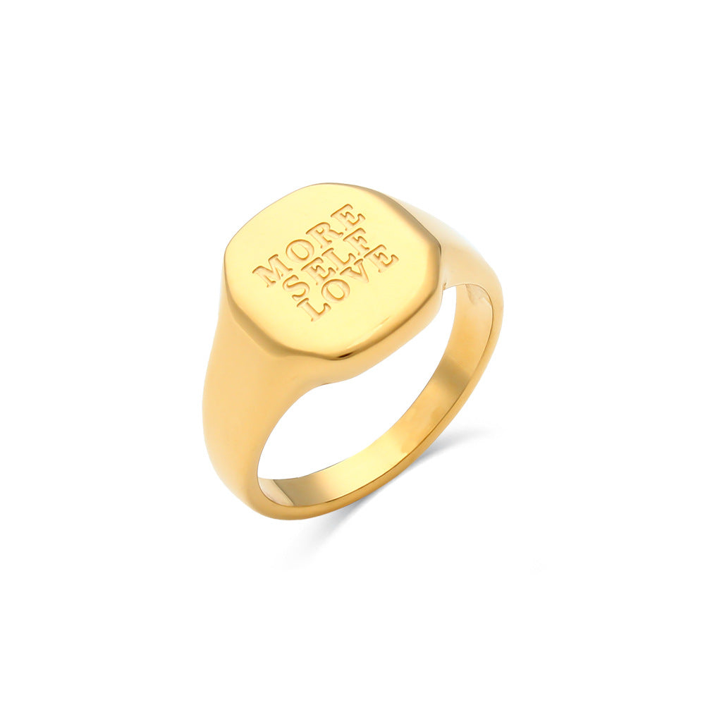 Tori 18K Gold-Plated Affirmation Ring