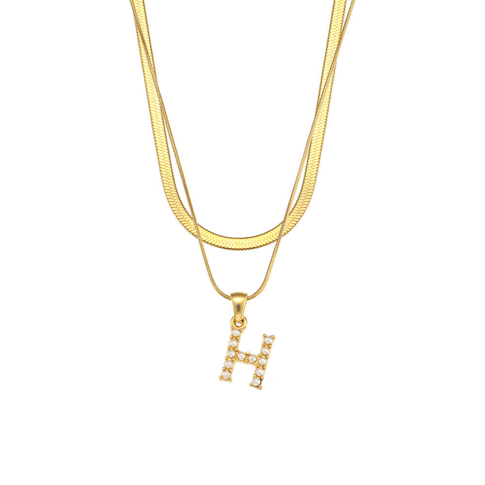 Diana 18K Gold-Plated Initial Necklace