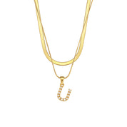 Diana 18K Gold-Plated Initial Necklace