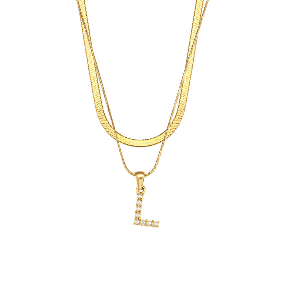 Diana 18K Gold-Plated Initial Necklace