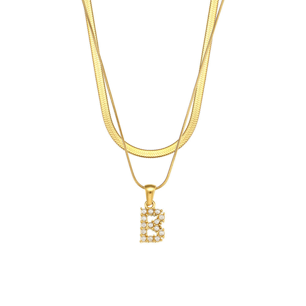 Diana 18K Gold-Plated Letter Necklace