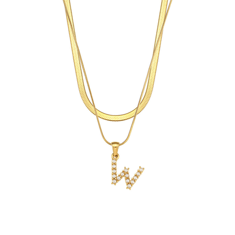 Diana 18K Gold-Plated Letter Necklace