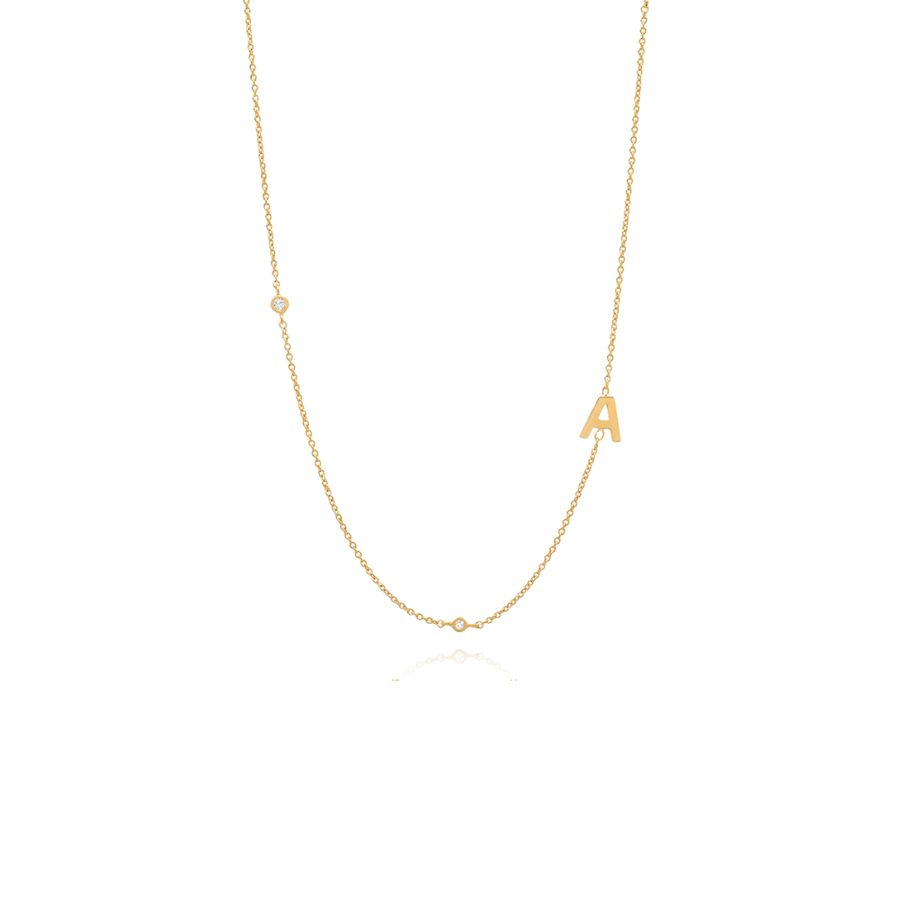 Soleil 18K Gold-Plated Letter Necklace