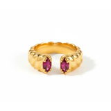 Amara Open Gemstone Ring