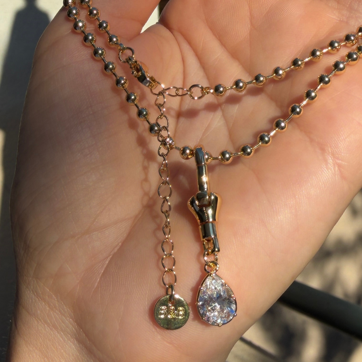 Rosa Teardrop Pendant Necklace
