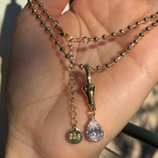 Rosa Teardrop Pendant Necklace