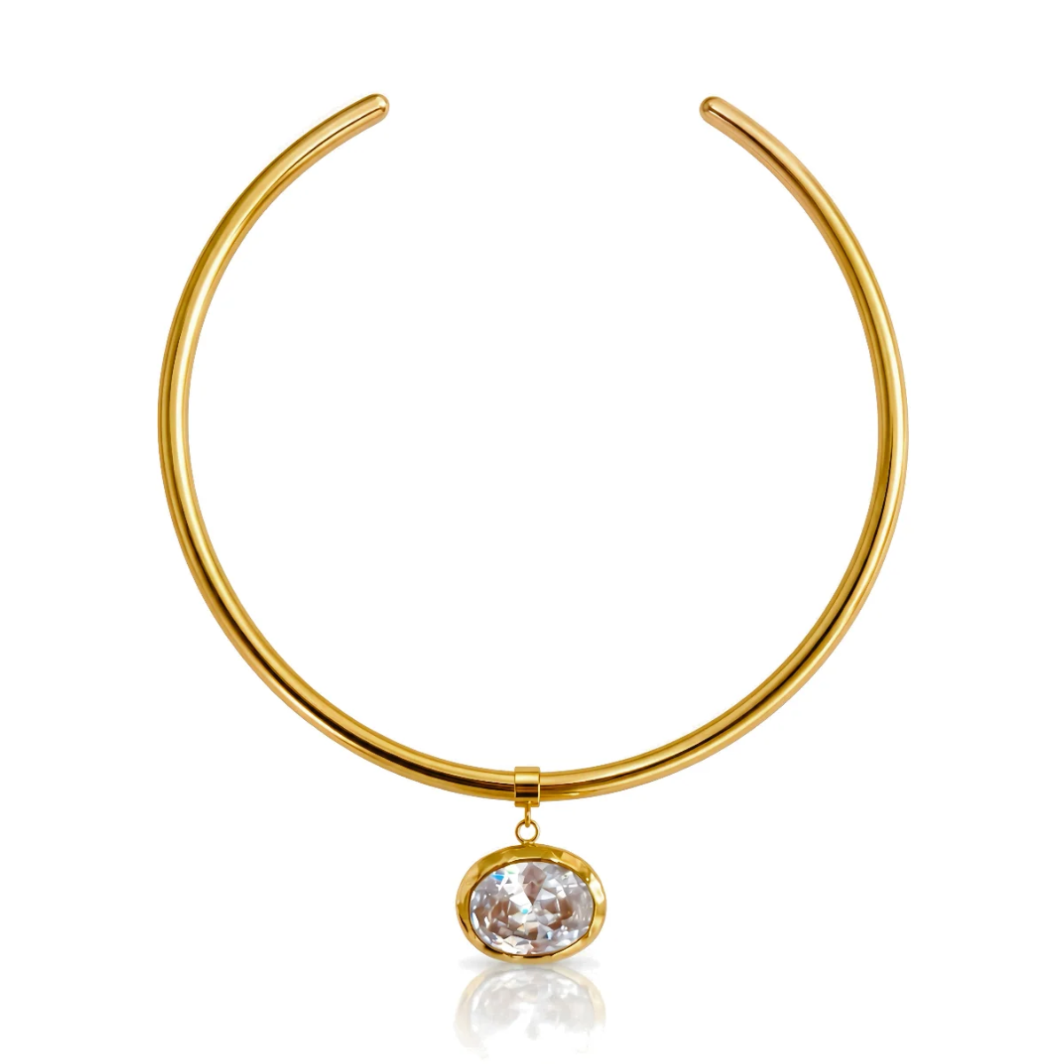 Elora Sculptural Gemstone Collar