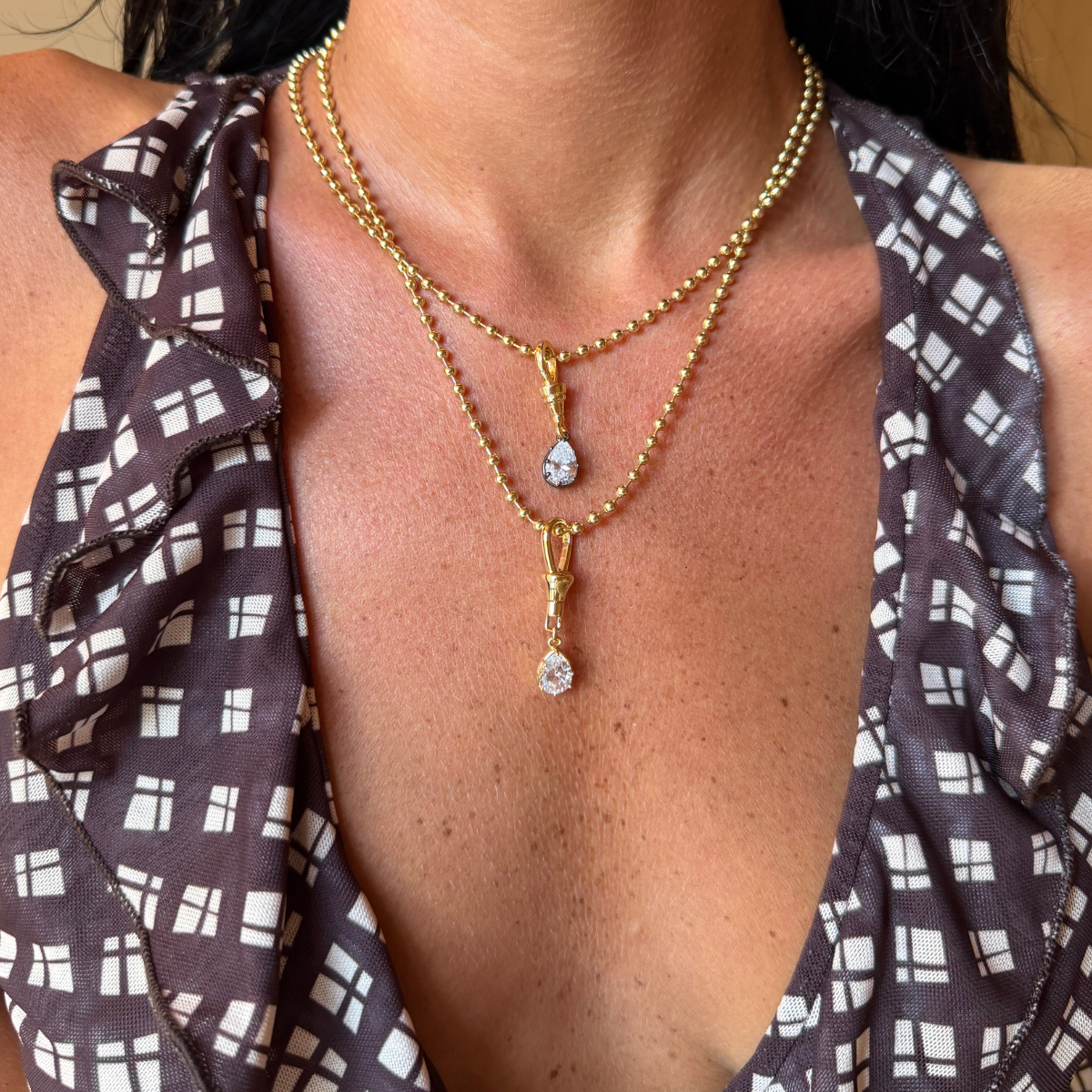 Gianna Georgian Bezel Necklace