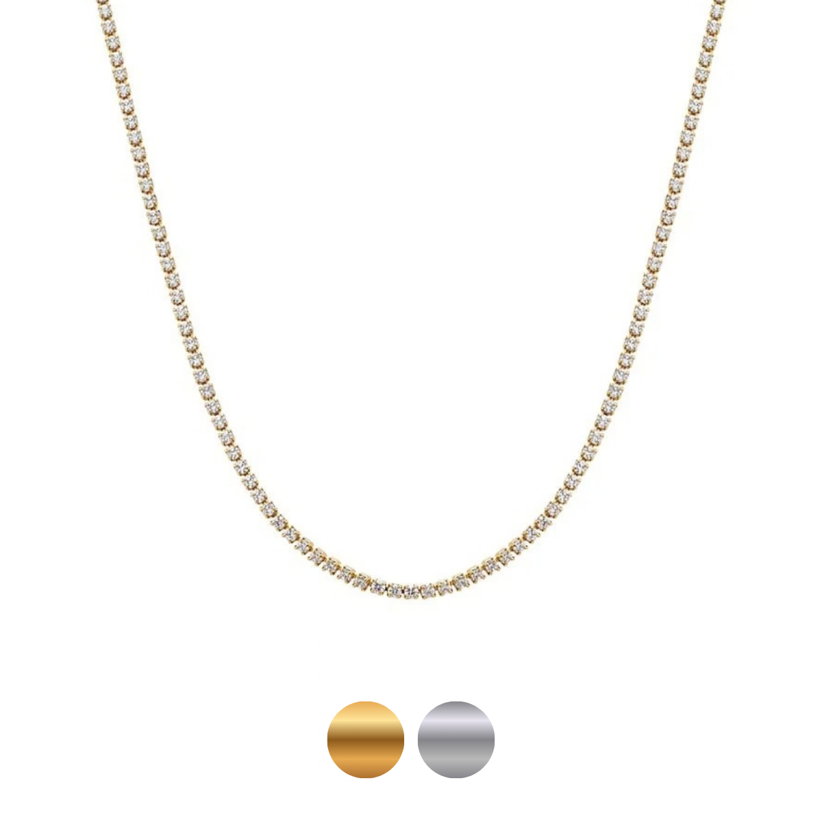 18K Gold-Plated Raquelle Tennis Necklace
