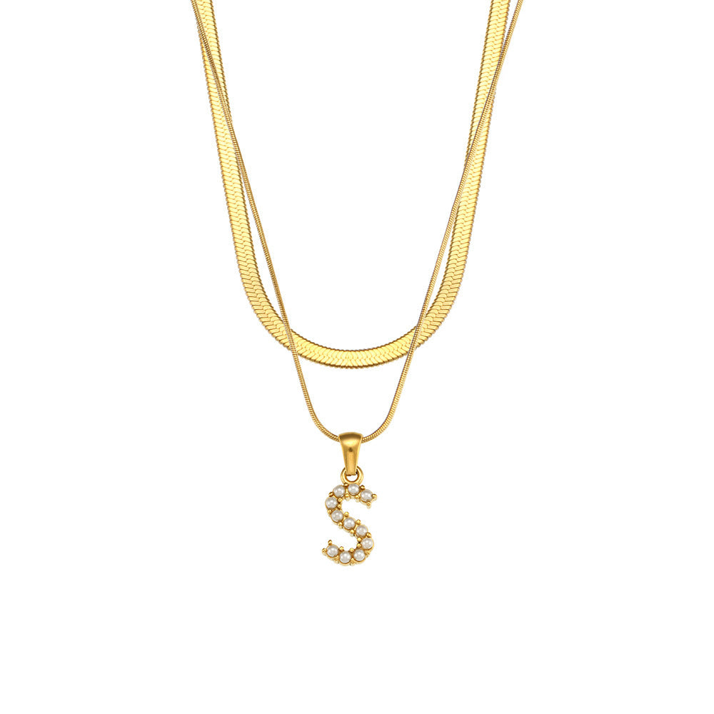 Diana 18K Gold-Plated Initial Necklace