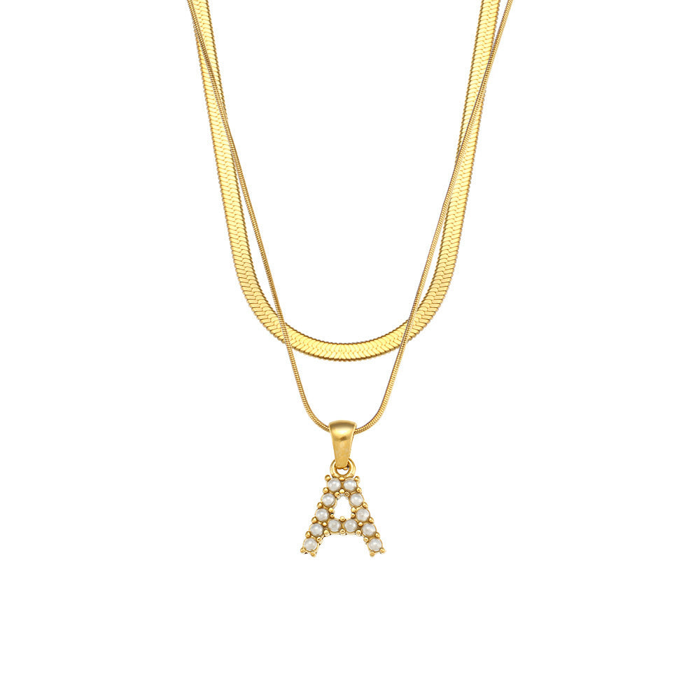 Diana 18K Gold-Plated Letter Necklace