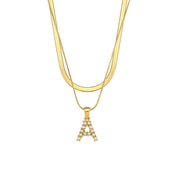 Diana 18K Gold-Plated Letter Necklace