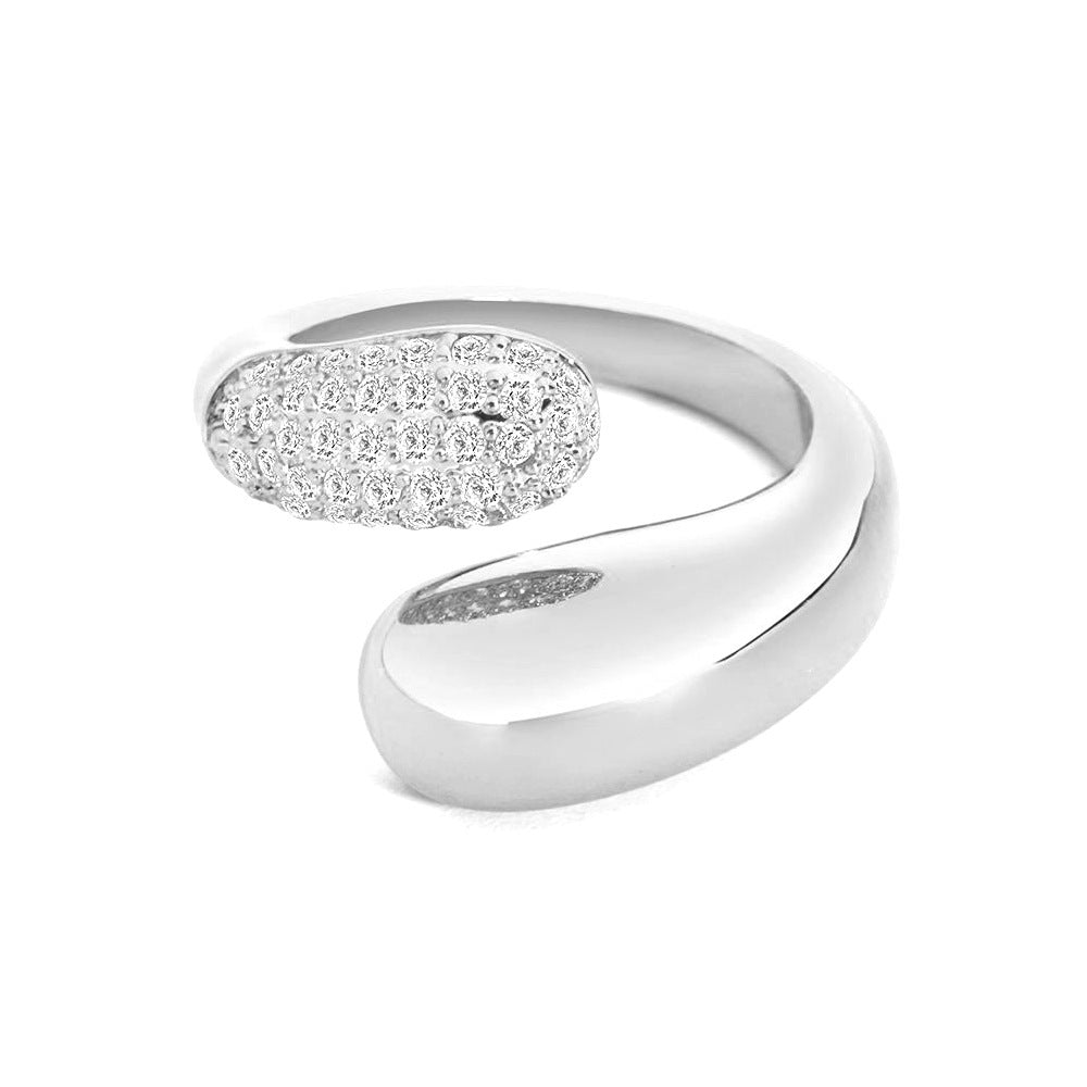 Renee 18K Gold-Plated Pave Diamond Ring