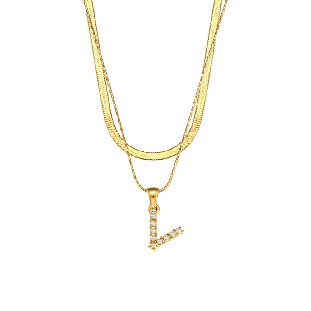 Diana 18K Gold-Plated Initial Necklace