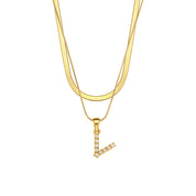 Diana 18K Gold-Plated Initial Necklace