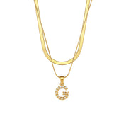 Diana 18K Gold-Plated Letter Necklace