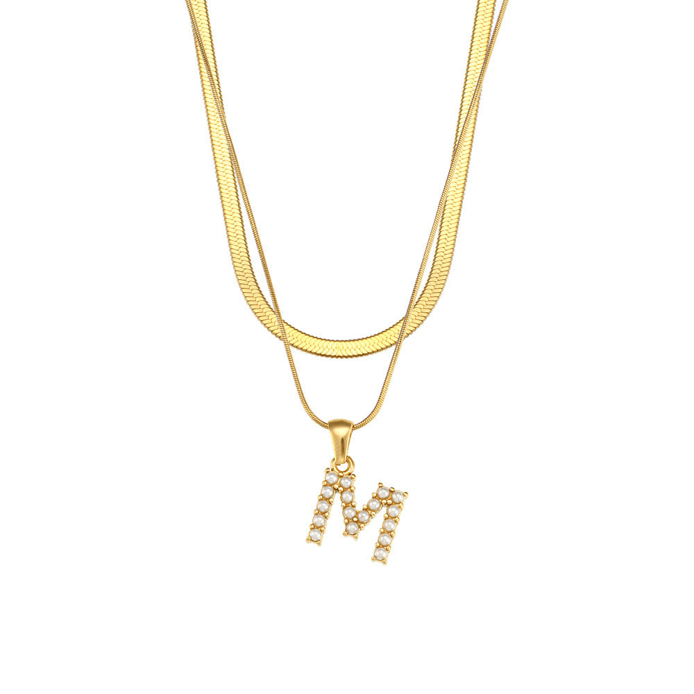 Diana 18K Gold-Plated Letter Necklace