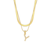 Diana 18K Gold-Plated Initial Necklace