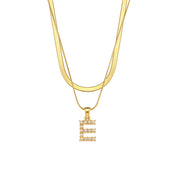 Diana 18K Gold-Plated Letter Necklace