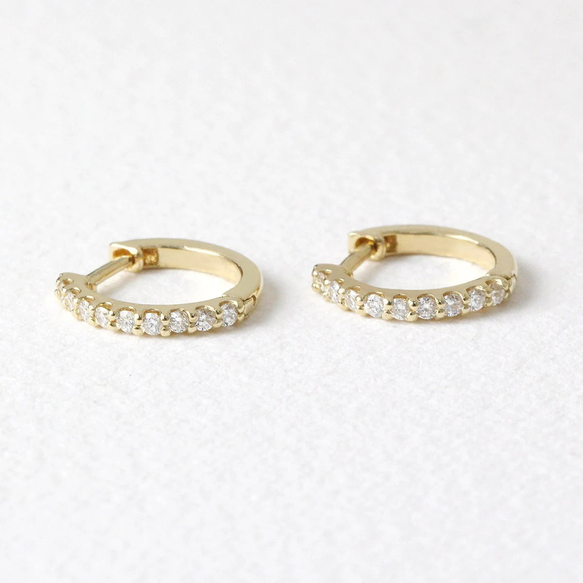 Peyton 18K Gold-Plated Huggie Earrings