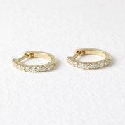 Peyton 18K Gold-Plated Huggie Earrings