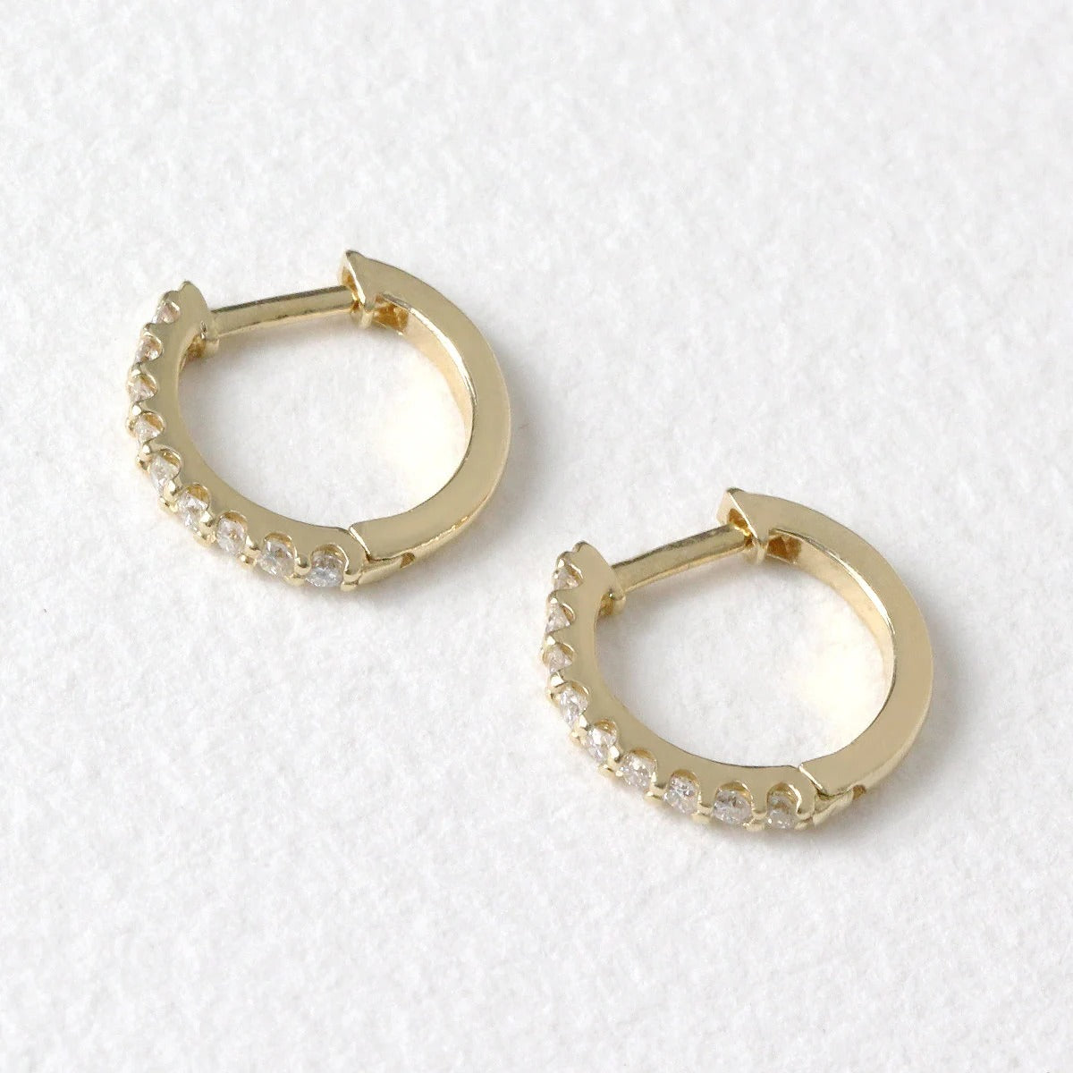 Peyton 18K Gold-Plated Huggie Earrings