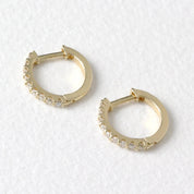 Peyton 18K Gold-Plated Huggie Earrings