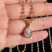Navette Teardrop Pendant Necklace