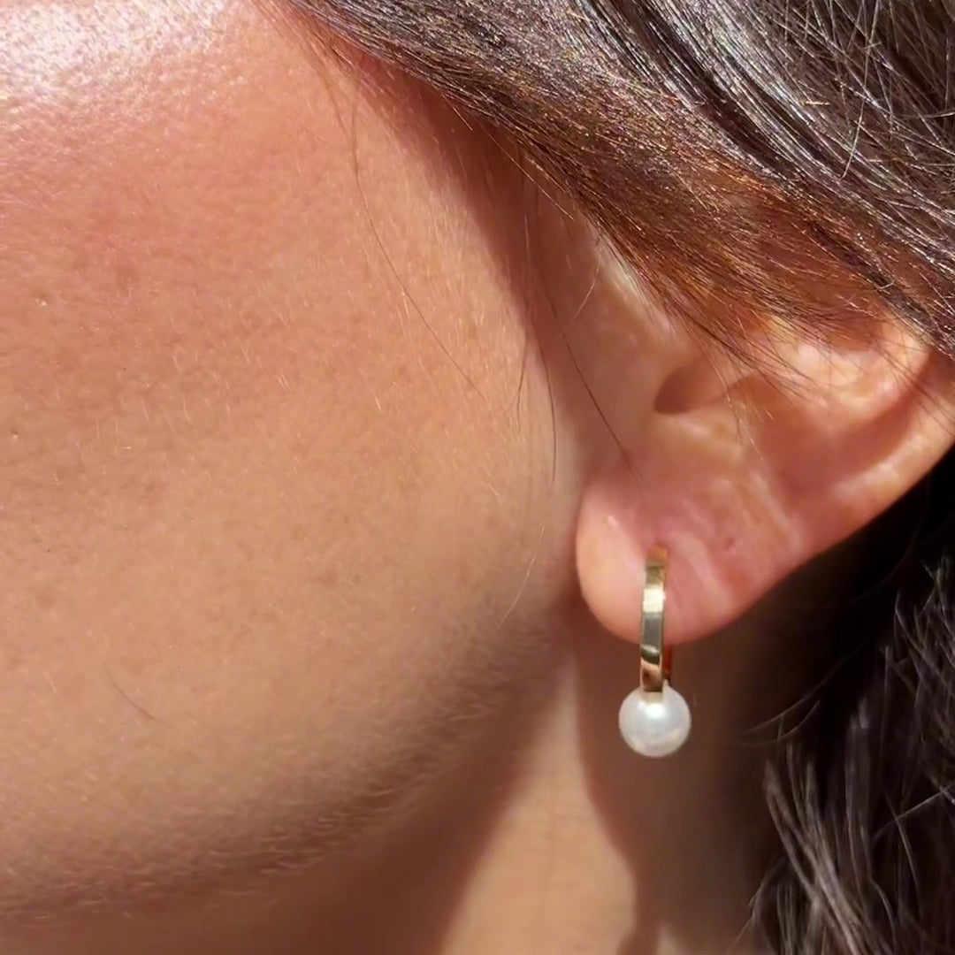 Bethanny Vermeil Pearl Earrings