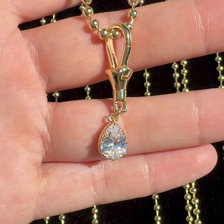 Rosa Teardrop Pendant Necklace